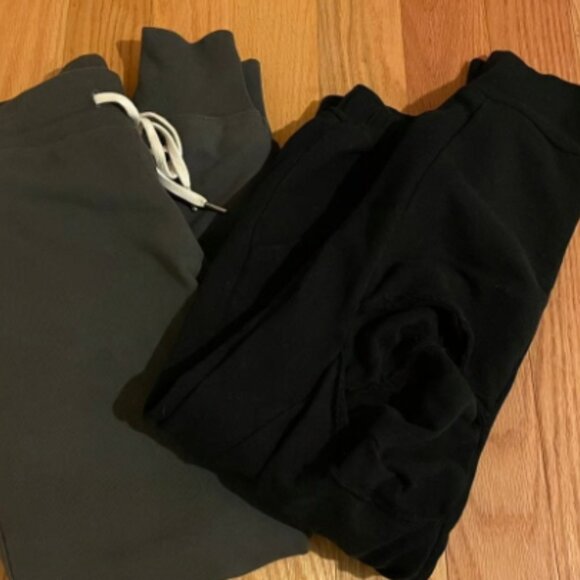 John Elliott JULIUS Slim Joggers Sweatpants Cuffed Lot 2 Pairs M Charcoal Black - Picture 2 of 10